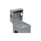 Global Industrial Square Outdoor Can, Gray, Steel, 10-1/4 in 238240GY - alternate 4